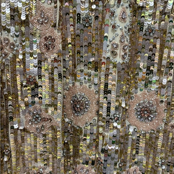 Mac Duggal Gold Embellished Wrap Over Long Sleeve Column Gown #93615 - 12 - Picture 4 of 10